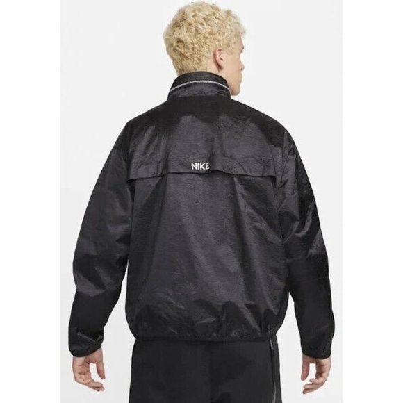 Nike Circa Black Rain Repellent Men’s Jacket Size Medium NWT Vented Zip - Picture 2 of 15
